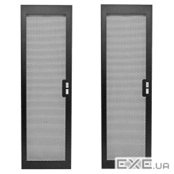 Перфоровані двері (66%) до шафи MGSE 19" 42U, шир. 800мм, передні та задні, чор (UA-MGSE42PD8B) (UA-MGSE42PD8B)