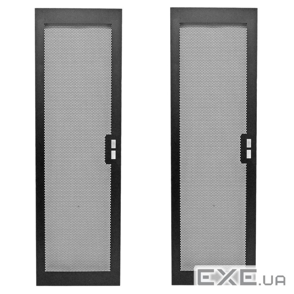 Перфоровані двері (66%) до шафи MGSE 19" 42U, шир. 800мм, передні та задні, чор (UA-MGSE42PD8B) (UA-MGSE42PD8B)