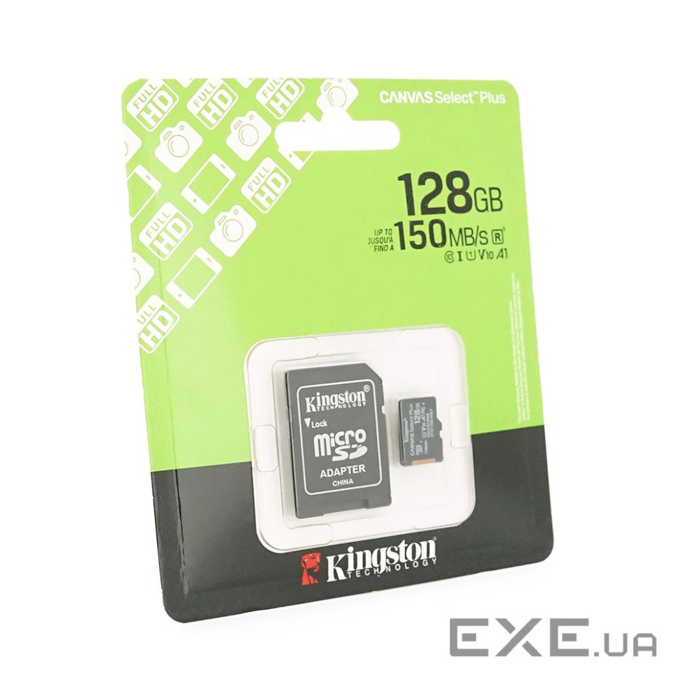 Карта пам&apos,яті Kingston Canvas Select Plus Gen3 microSDHC Class 10 UHS (microSDHC-KnCsSPG / 256)