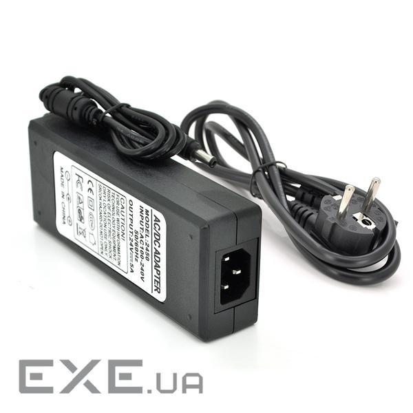 Імпульсний адаптер живлення YM-2450 24В 5А (12В0т )