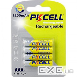 Акумулятор PKCELL Rechargeable AAA 1200mAh 4шт/уп (PC/AAA1200-4B)