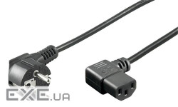 Кабель живлення пристроїв IEC(Schuko)-(C13) M/F 5.0m,90е/90е 3x1.00mm Cu,чорний (75.09.3119-1)