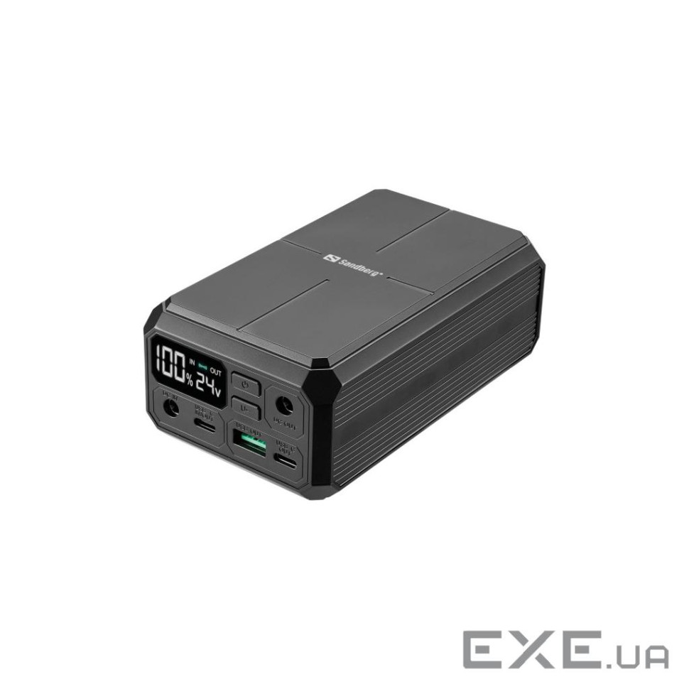 УМБ Sandberg 27000mAh Laptop DC12-24v 84W,100W PD, QC3.0, USB-A, 2xDC, 2xUSB-C, QI-10W, Pow (421-13)