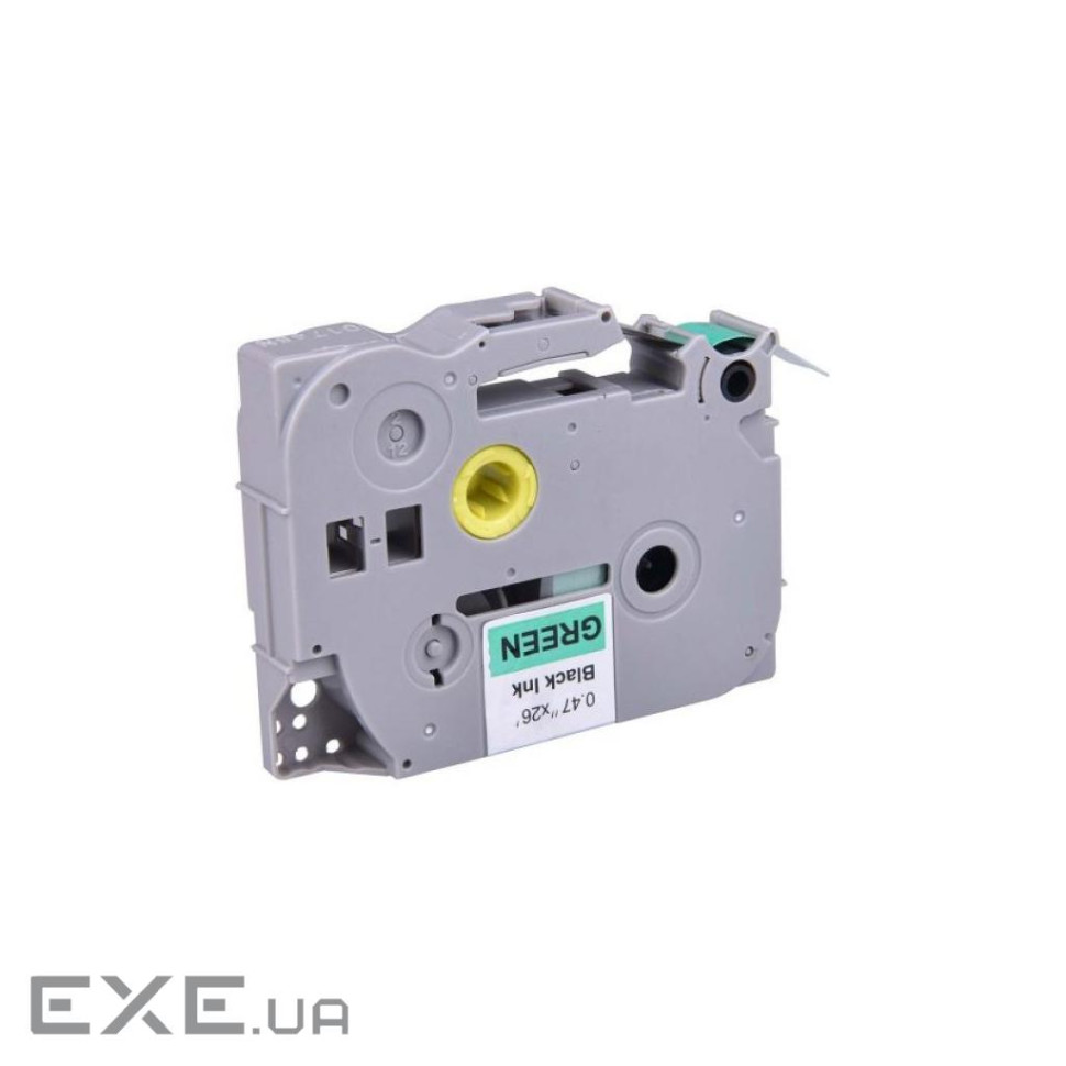 Стрічка для принтера етикеток UKRMARK RL-B-S-T731P-BK/GR, аналог TZES731. Надклейка . 12 (CBTZS731)