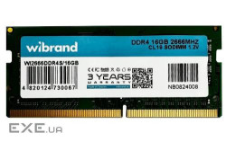 Модуль пам'яті WIBRAND SO-DIMM DDR4 2666MHz 16GB (WI2666DDR4S/16GB)