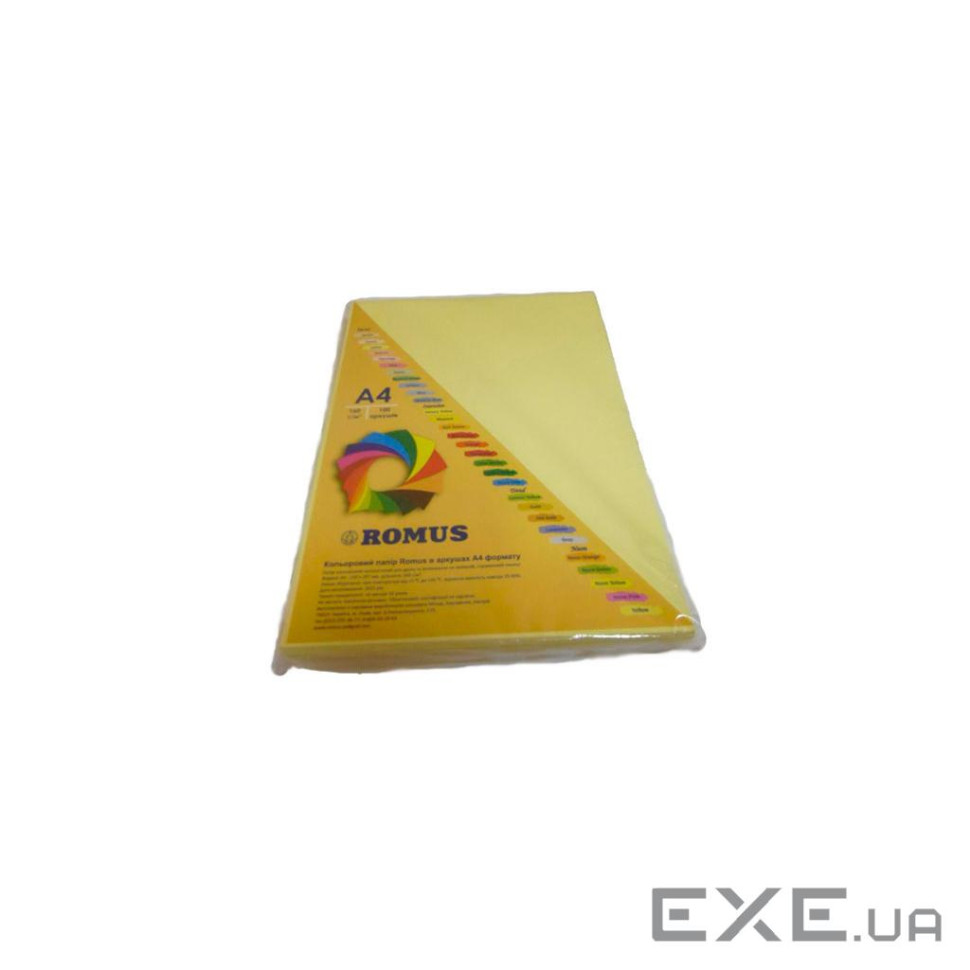 Папір Romus A4 160 г/м2 100sh Yellow (R50584)