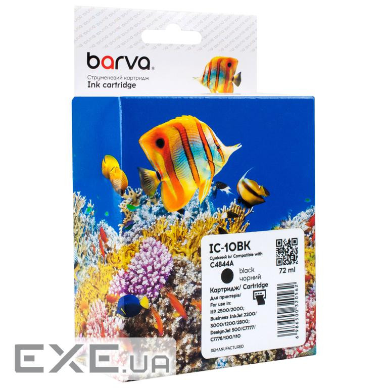 Картридж Barva HP 10 (C4844A) 2200 арк, Black (IC-10BK)