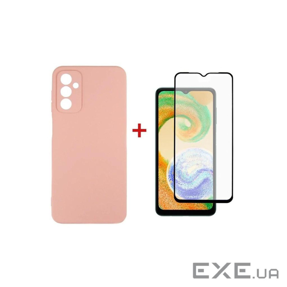 Чохол до мобільного телефона Dengos Samsung Galaxy A04s Case + Glass (Pink) (DG-KM-77)