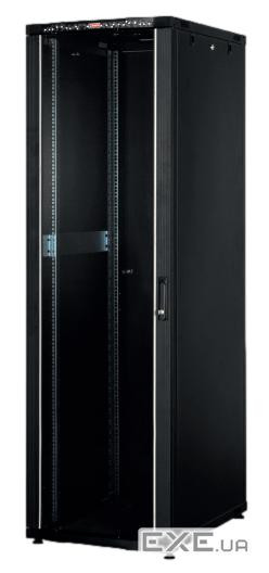 Шафа CK 19" 42U 800x1000мм, передн.двері скло, задн.двері метал., чорна (RAL9 (LN-CK42U8010-BL)