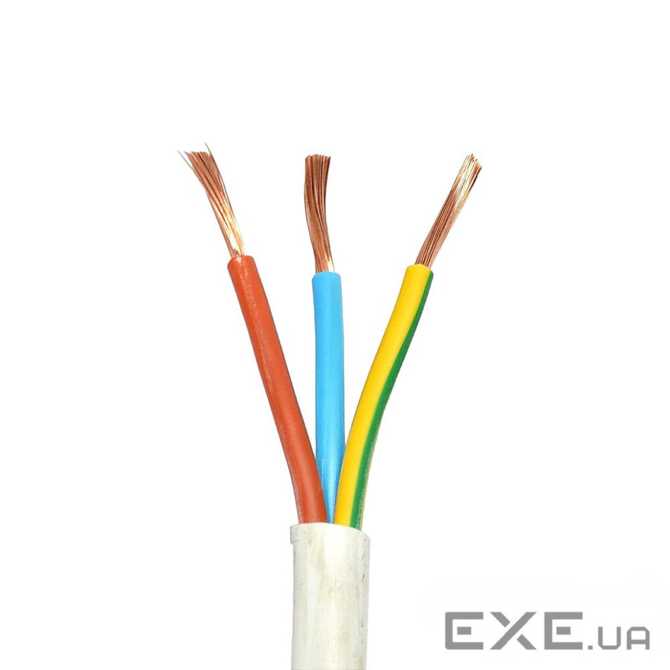 Кабель ПВС 3х1.0 мм2 багатожильний, ПВХ