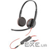Гарнітура комп"ютерна стерео On-ear Poly Blackwire 3225, USB-A, USB-C, 3.5 мм, всеспрямова (8X229AA) (8X229AA)