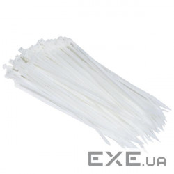 Стяжки для кабелю, 150 мм х 3,6 мм, 100 шт , White, Patron (PLA-3.6-150-WH)