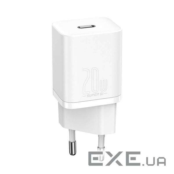 Зарядний пристрій Baseus Super Si Quick Charger 1C 20W EU White (CCSUP-B02)
