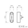 Мережевий розгалужувач EUROELECTRIC X2 16A 2xUSB Black з заземленням (EE-2/2USB-16A(black))