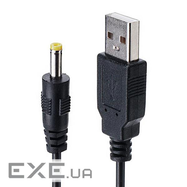 Кабель живлення USB2.0 A-Jack DC M/M 1.0m,4.0x1.7mm Power AWG24 Cu,чорний (84.00.7085-1)