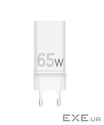 Сетевое зарядное устройство Sigma mobile X-power 65W GaN, PD, QC (2xUSB-C + 1xUSB-A) White (PS65-01)