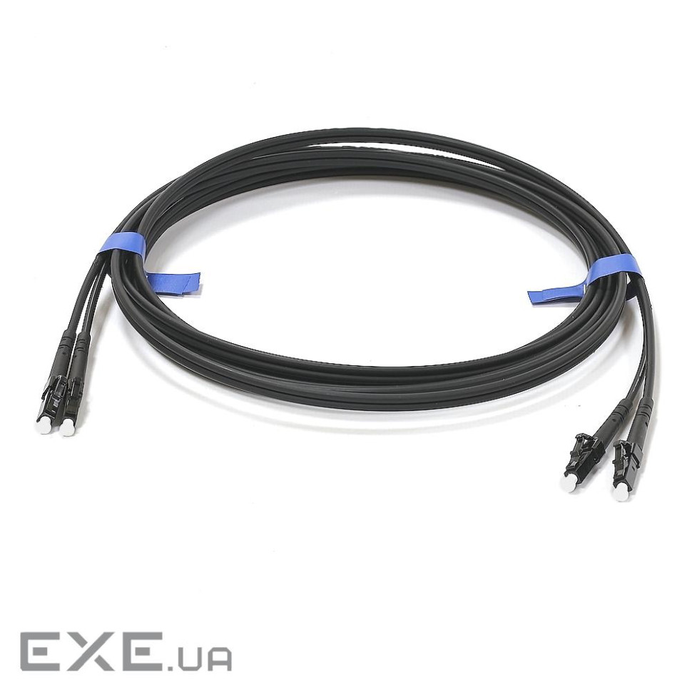 Патчкорд LC/UPC-LC/UPC SM 5м Duplex чорний (UPC-5LCLC(SM)D(ON)BK)