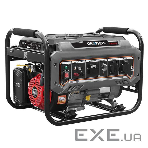 Генератор Graphite 230V (1 фаза), 2/2.2kW, ручний старт, AVR, 40кг (58G904)