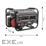 Генератор Graphite 230V (1 фаза), 2/2.2kW, ручний старт, AVR, 40кг (58G904)