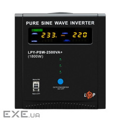 ДБЖ LogicPower LPY-PSW-2500VA+ (1800Вт) 10A/20A з правильною синусоїдою 24V (22874)