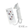 Мережевий подовжувач TECCO 2м 2 поста white (8681277841088)