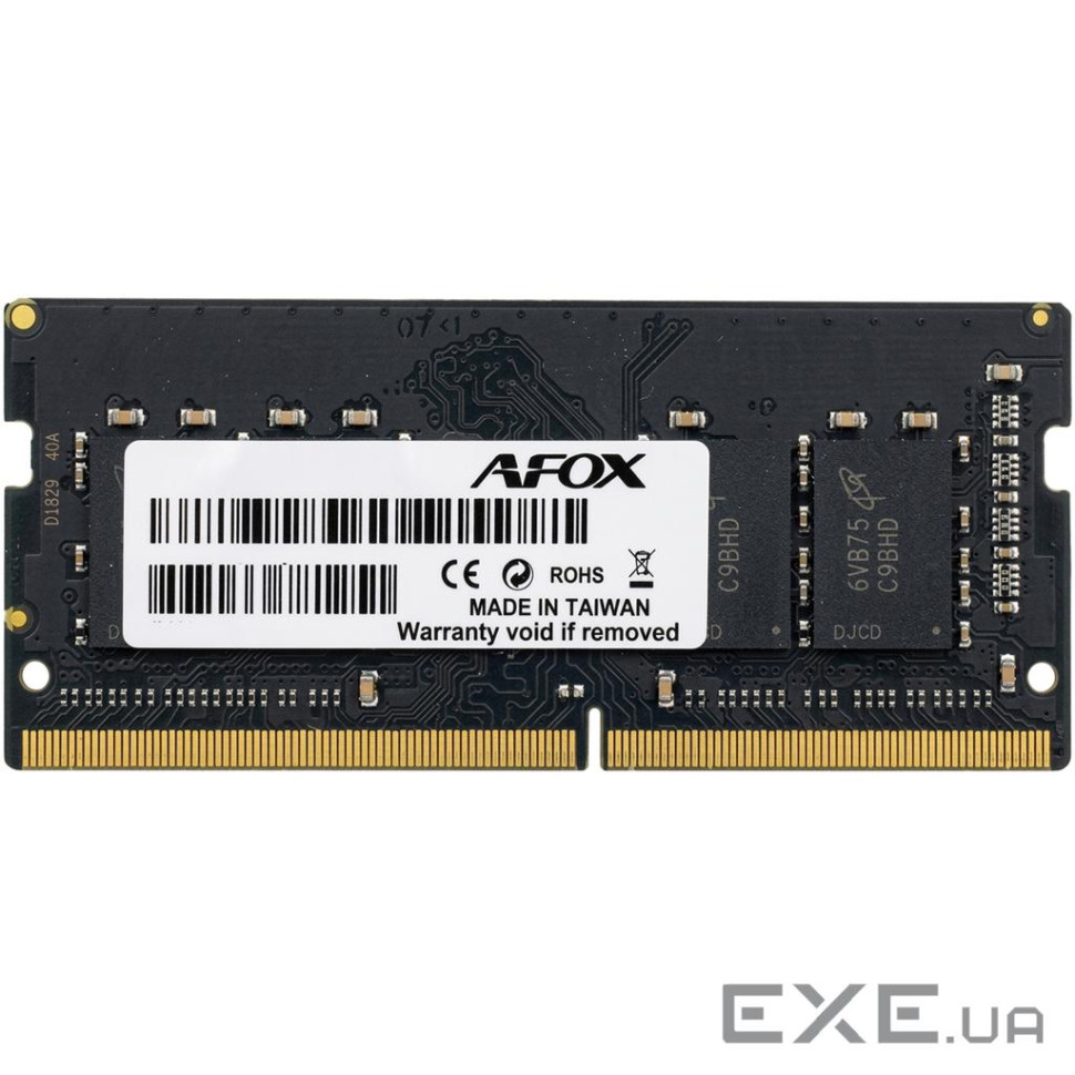 Пам'ять для ноутбуків AFOX 8 GB SO-DIMM DDR4 3200 MHz (AFSD48PH1P) AFOX 8 GB SO-DIMM DDR4 3200 MHz (AFSD48PH1P)
