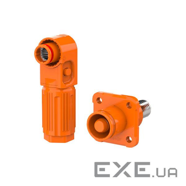 Комплект роз&apos,ємів для АКБ (тато+мама), SRDB-200С, 200А, 1500V, IP67, Orange , 1500V, IP67, Orange