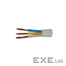 Кабель силовий ЗЗКМ 3х2.5 кв.мм гнучкий, плоский, 100м (ШВВП 3x2,5 ECG / 705864)