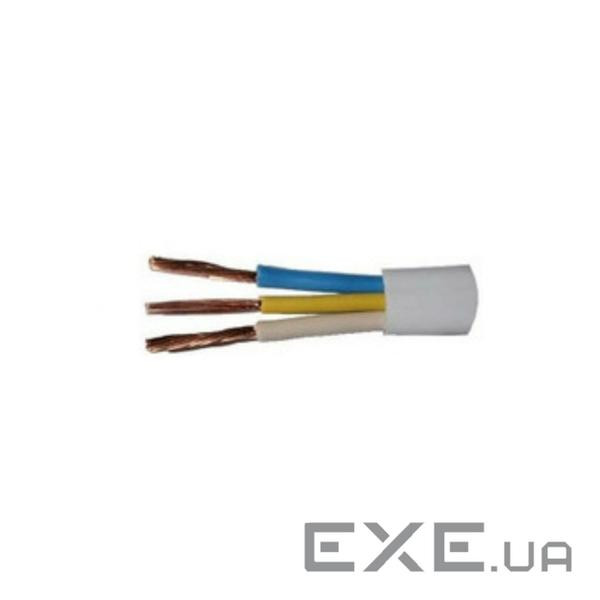Кабель силовий ЗЗКМ 3х2.5 кв.мм гнучкий, плоский, 100м (ШВВП 3x2,5 ECG / 705864)