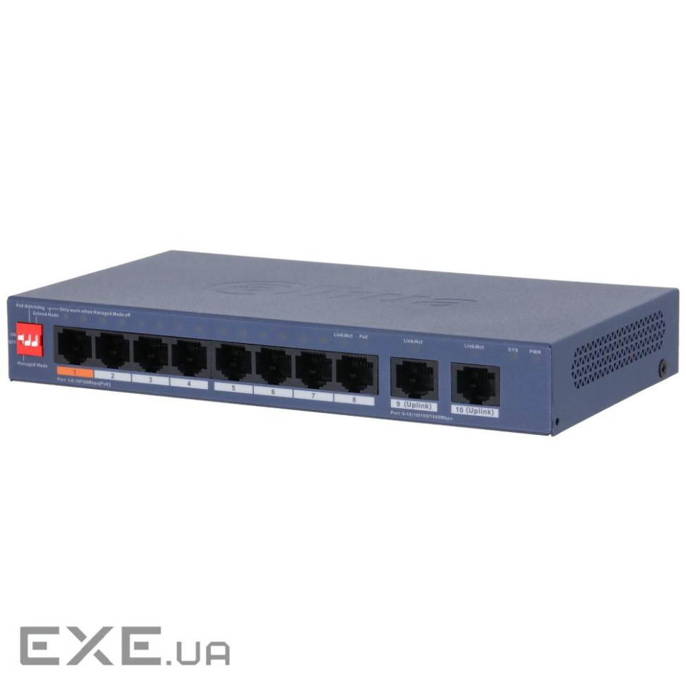 Коммутатор 8 портов управляемый Dahua DH-CS4010-8ET2GT-60
