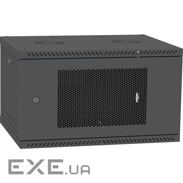 Шафа настінна Ipcom 6U, 600*600, перфоровані дверцята, RAL9005 (СН-6U-0 (СН-6U-060х060-ДП-9005)