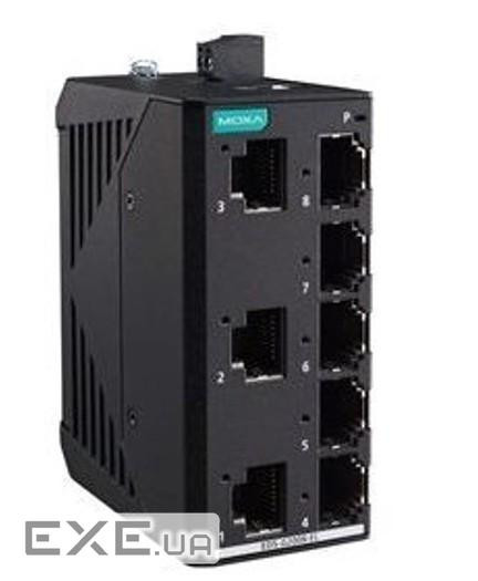 Промисловий 8-портовий некерований комутатор 10/100/1000 BaseT(X) Ethernet, 12/24 (EDS-G2008-EL)