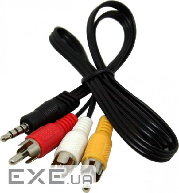 Кабель аудіо/відео Jack 3.5mm M -> 3 x RCA M (S0121) Jack 3.5mm M -> 3 x RCA M (S0121)
