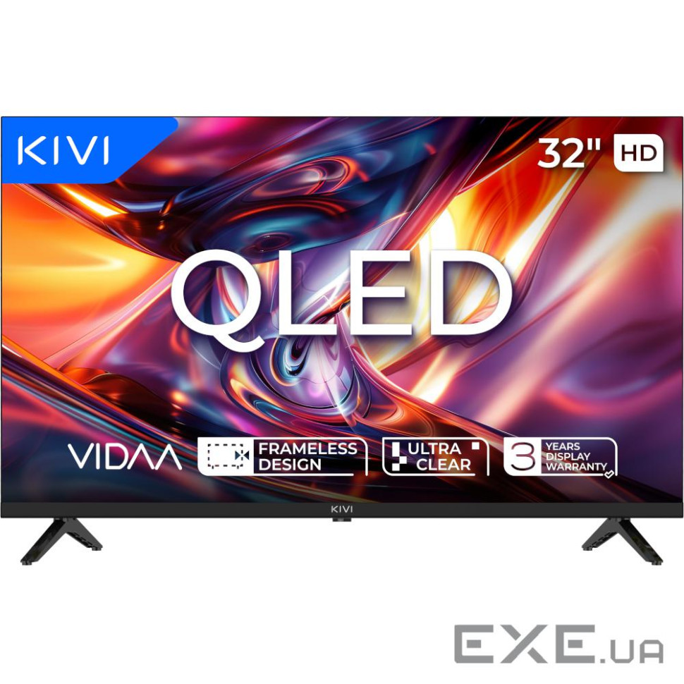 Телевізор 32", QLED, HD, VIDAA KIVI 32H9000HB