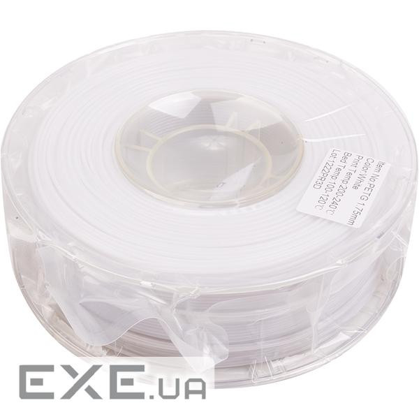 PETG-пластик PowerPlant Filament для 3D-принтера 1.75 мм 1 кг, білий (PT812929) (PT812929)