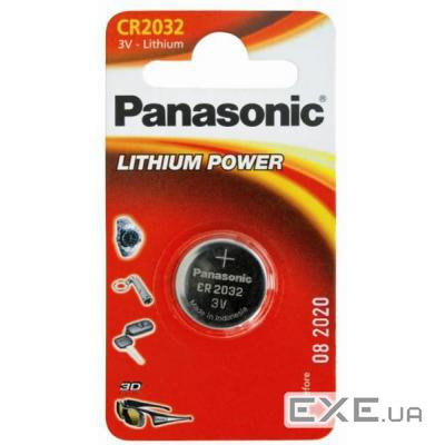Батарейка Panasonic CR 2032 Lithium * 1 (CR-2032EL/1B)