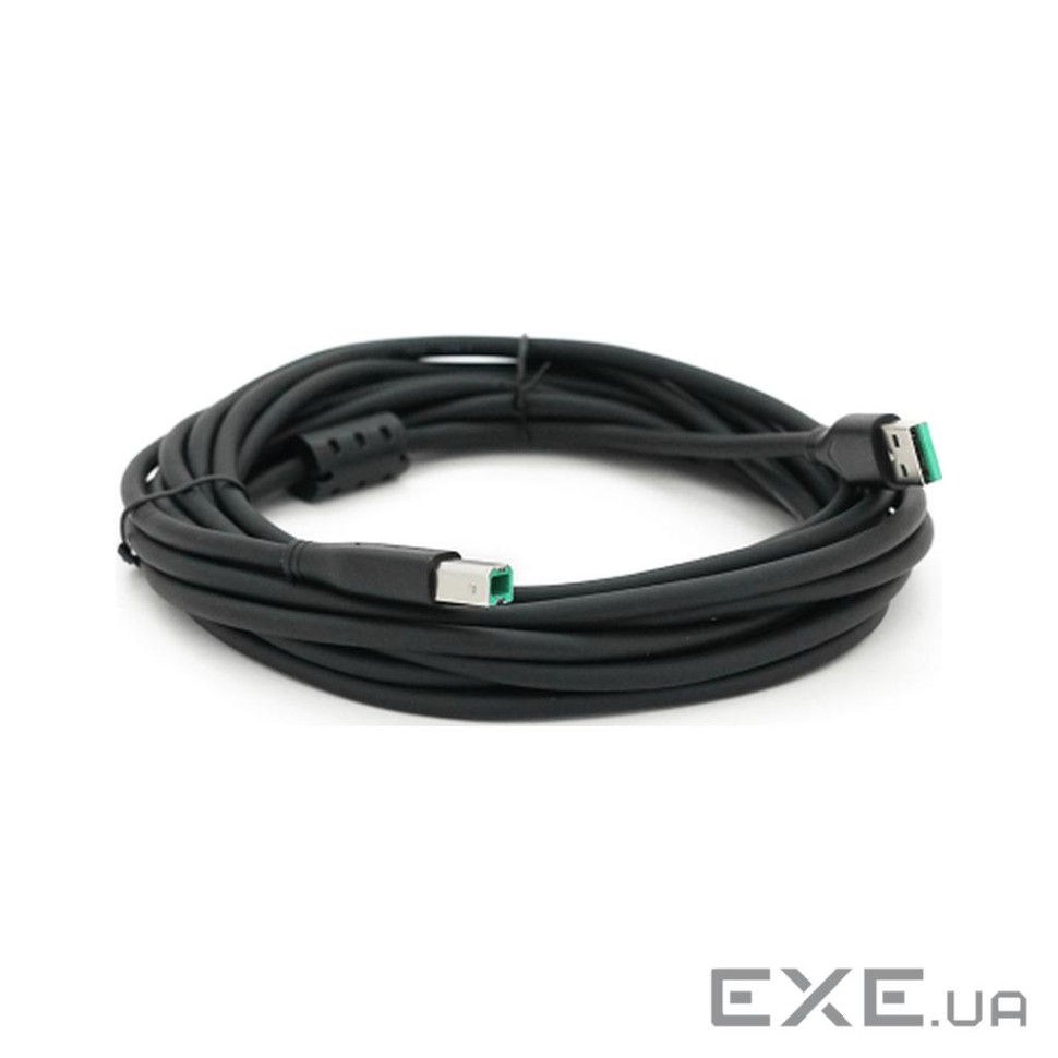 Кабель для принтера USB 2.0 AM/BM 5.0m ferrite black VEGGIEG (V-U207)