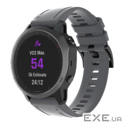 Ремінець для смарт-годинників Armorstandart Silicone 20mm для Garmin Fenix 5s/6s Grey (ARM60812)