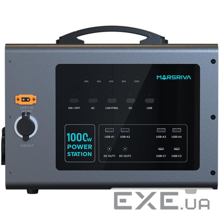 Зарядна станція Marsriva MP10 1000Вт (1008Вт/г) LiFePo4, PD 60Вт (MP10V3)