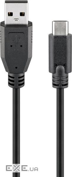 Кабель пристроїв USB Type-C-2.0A M/M 1.0m,(USB2.0) 3xShield AWG24+28,чорний (75.05.5466-1) (75.05.5466-1)