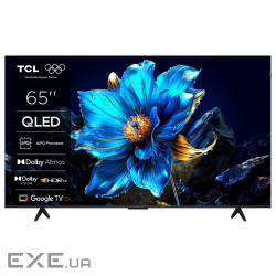 Телевізор 65 TCL QLED 4K 60Hz Smart Google TV Black (65P71K)