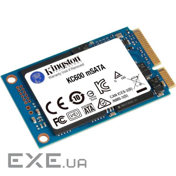 Накопичувач SSD 512GB Kingston KC600 mSATA SATAIII 3D TLC (SKC600MS/512G)