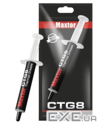 Термопаста Maxtor CTG8, 2 г, шприц, 12.8 Вт/мК, зі шпателем (CTG8D-2g)