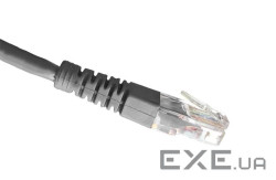 Патч-корд OK-net кат.5e UTP 24AWG Сірий Без захисту фіксатора 10м (OK-PC2500G)