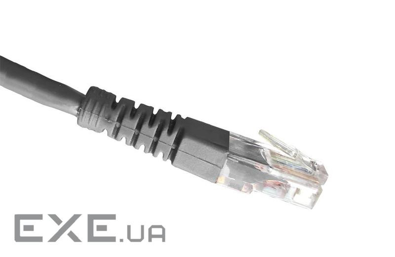 Патч-корд OK-net кат.5e UTP 24AWG Сірий Без захисту фіксатора 10м (OK-PC2500G)