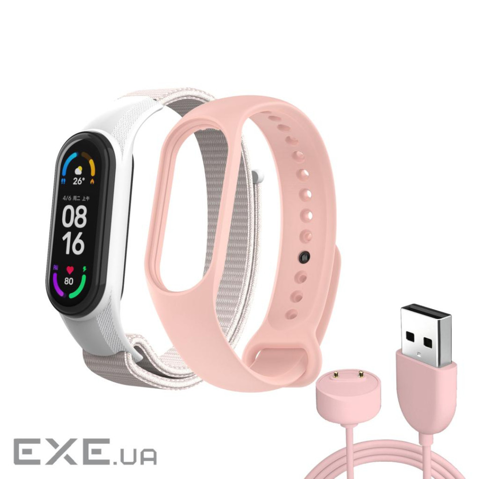 Ремінець до фітнес браслета Armorstandart комплект 3шт Xiaomi Mi Band 7/6/5 New Style Pink (ARM77037