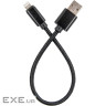 Дата кабель USB 2.0 AM to Lightning 0.2m black Dengos (NTK-L-SHRT-BLACK)