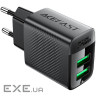 Зарядний пристрій 2xUSB 12W (USB-Ax2) A86 Black Acefast (6974316283270)