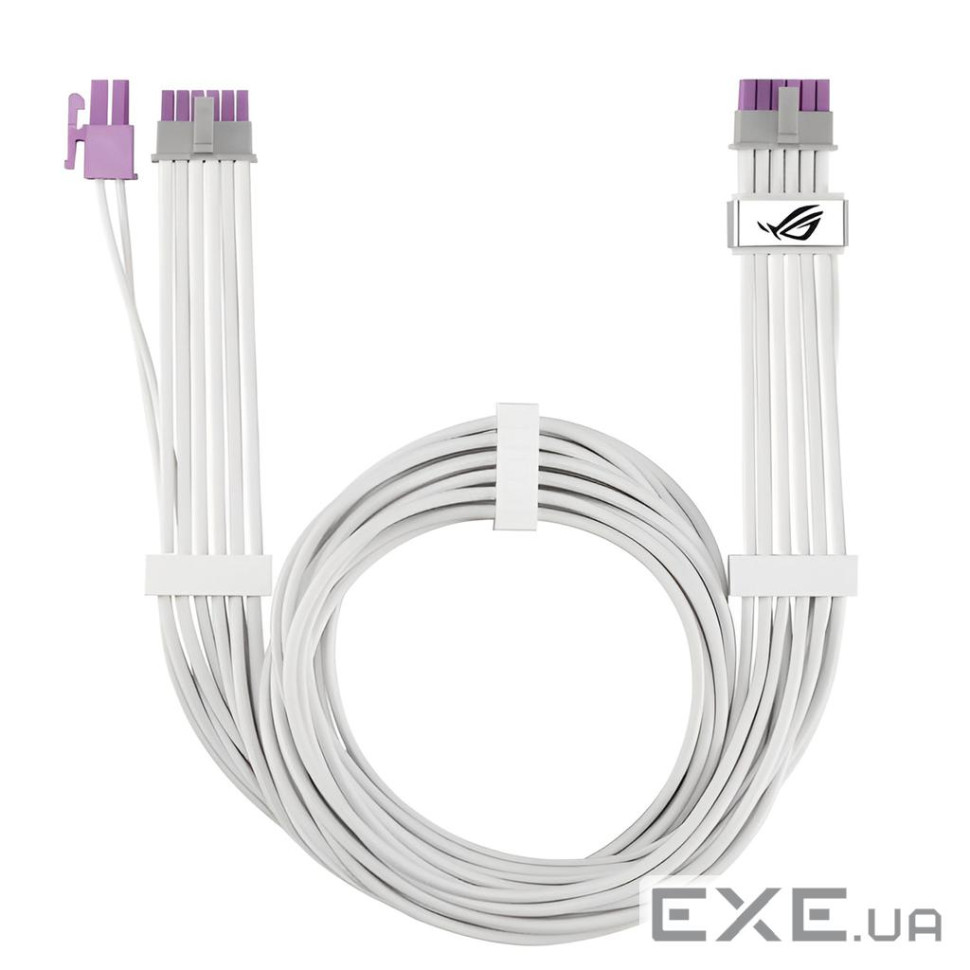 Кабель для видеокарты Asus ROG Equalizer 12V-2x6 ATX 3.1 & PCIe 5.1 White (90YE00BP-B0QA00)