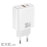Зарядний пристрій XO 1xUSB 22.5W + 1xUSB-C PD30W white (CE42.white)